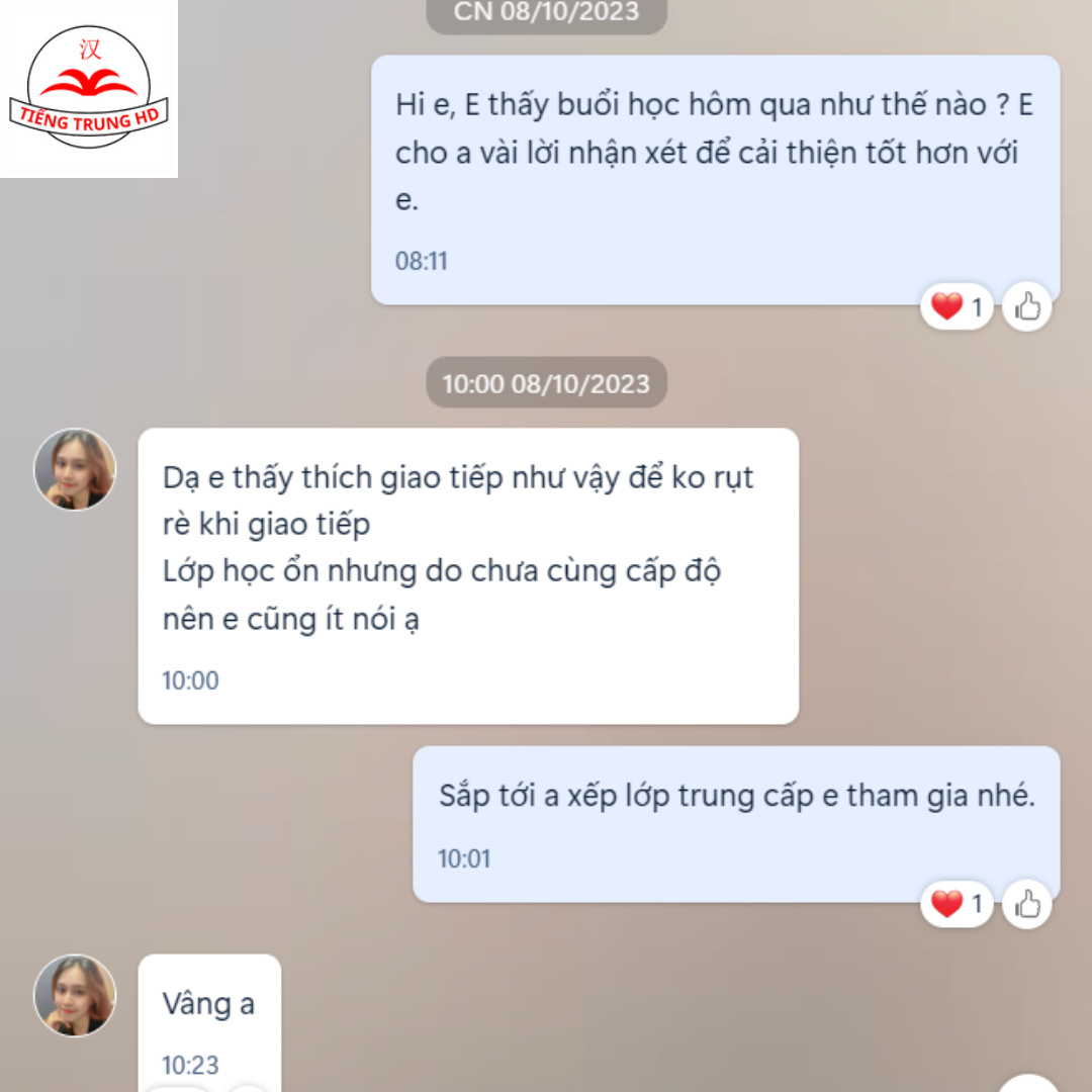 Nhận xét học viên
